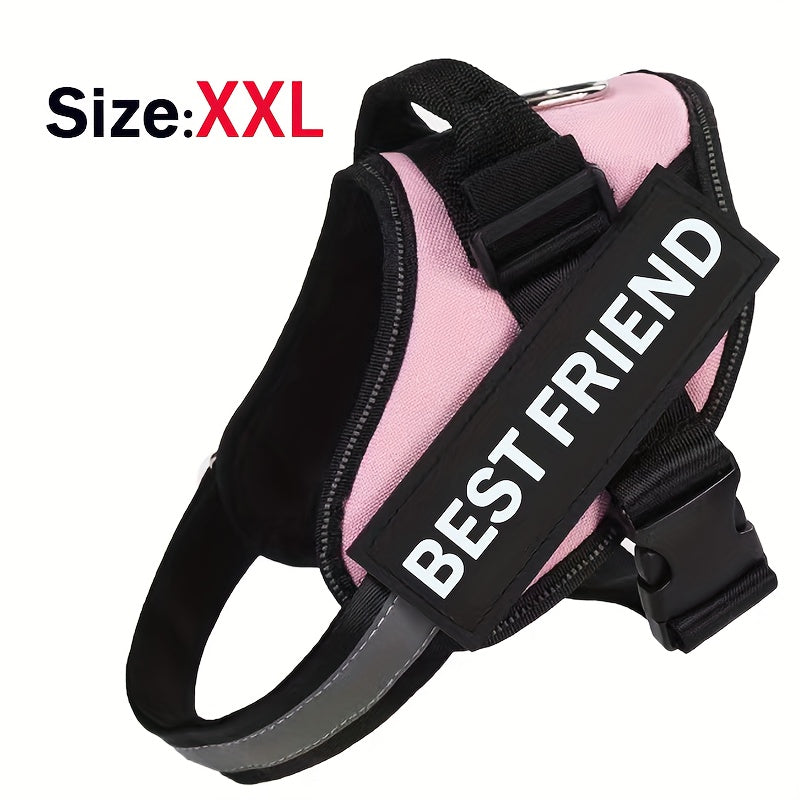 Breathable Adjustable Dog Chest Strap With Control Handle For Outdoor Walking
