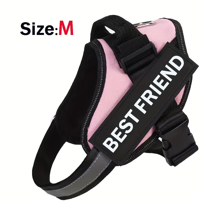 Breathable Adjustable Dog Chest Strap With Control Handle For Outdoor Walking
