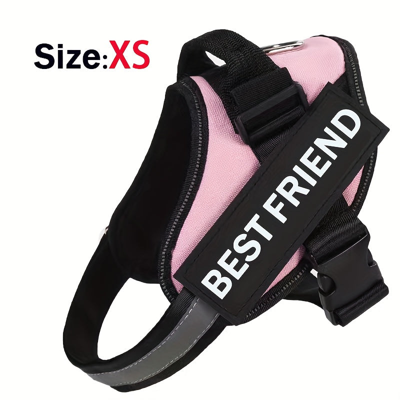 Breathable Adjustable Dog Chest Strap With Control Handle For Outdoor Walking