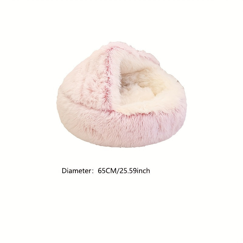 Cozy Plush Donut Dog Bed Comfort Nest for Dogs