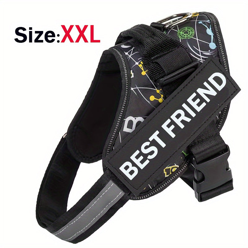 Breathable Adjustable Dog Chest Strap With Control Handle For Outdoor Walking