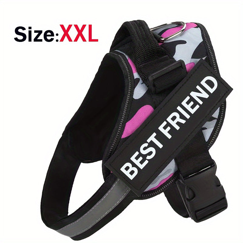 Breathable Adjustable Dog Chest Strap With Control Handle For Outdoor Walking
