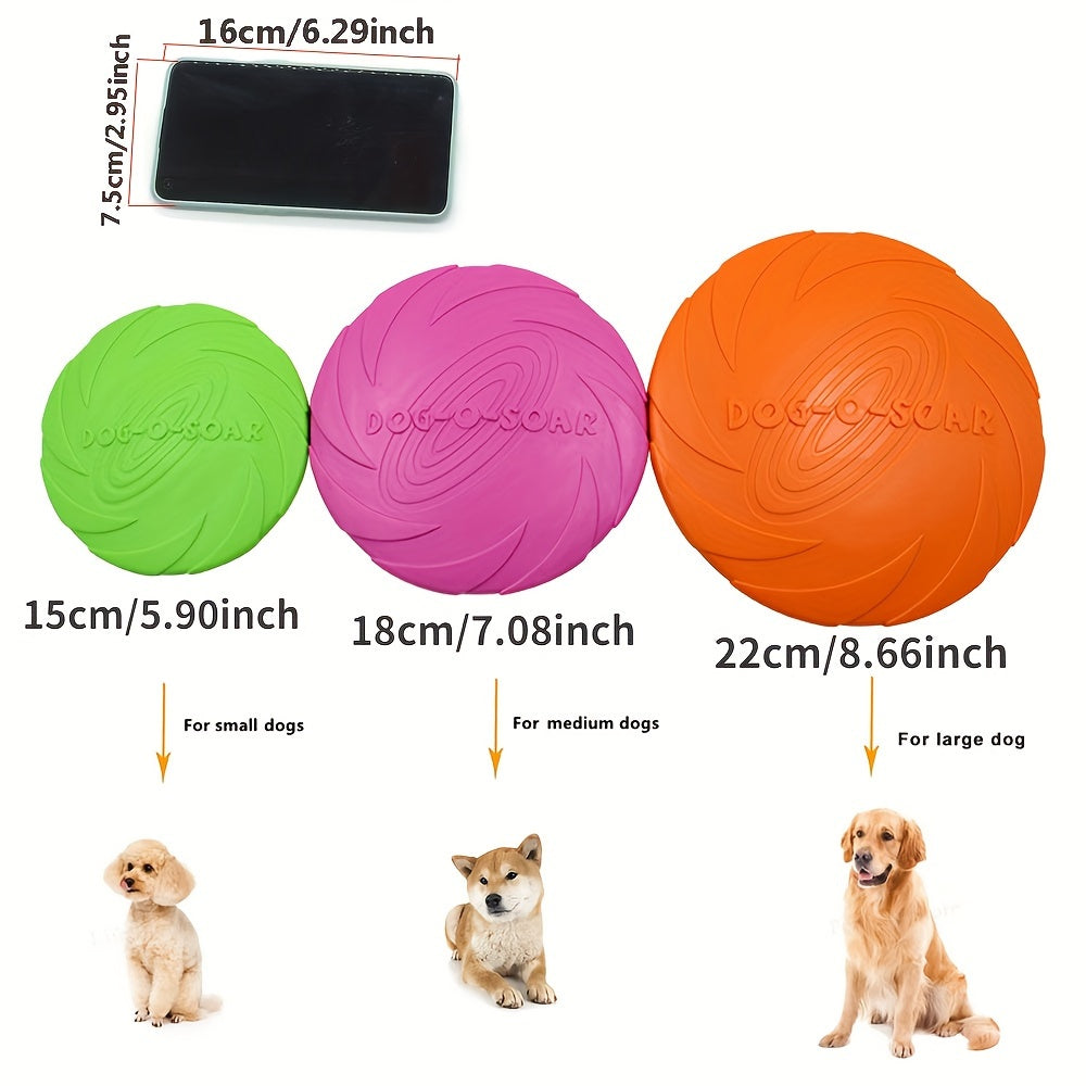 5.91/7.09/8.66inch Rubber Dog Flying Disc Pet Puppy Outdoor Sports Game Training Interactive Toy