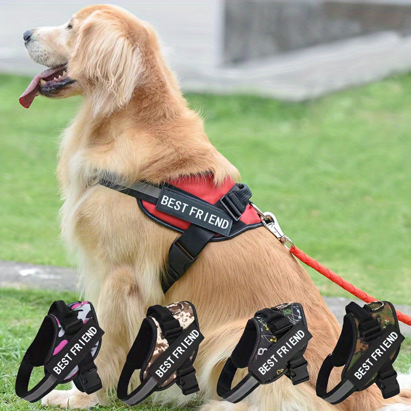 Breathable Adjustable Dog Chest Strap With Control Handle For Outdoor Walking