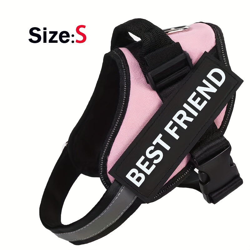 Breathable Adjustable Dog Chest Strap With Control Handle For Outdoor Walking