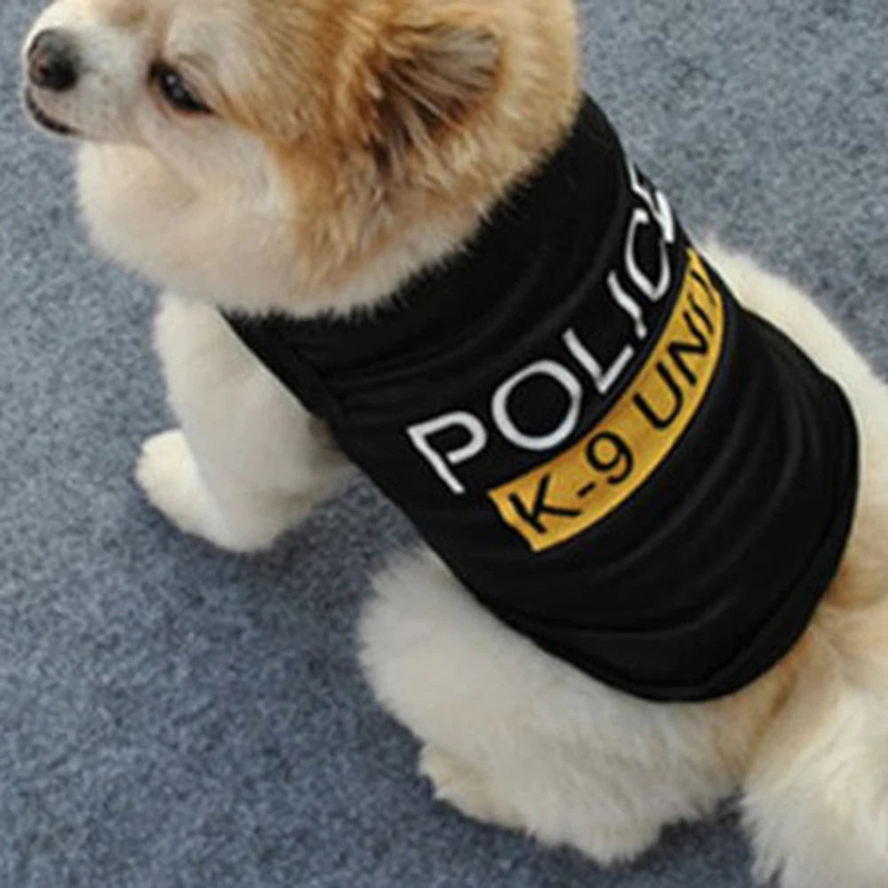 Polices Dog Hoodie Winter Pet Dog Clothes For Dogs Coat Jacket Cotton