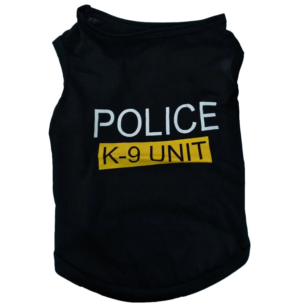 Polices Dog Hoodie Winter Pet Dog Clothes For Dogs Coat Jacket Cotton