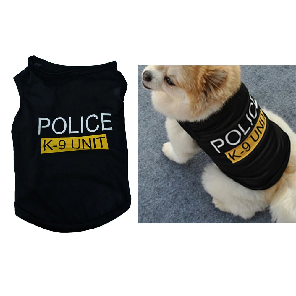 Polices Dog Hoodie Winter Pet Dog Clothes For Dogs Coat Jacket Cotton