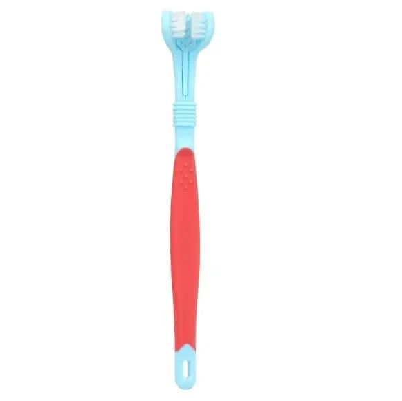 3-Sided Dog Toothbrush Dog Plastic Toothbrush Removing