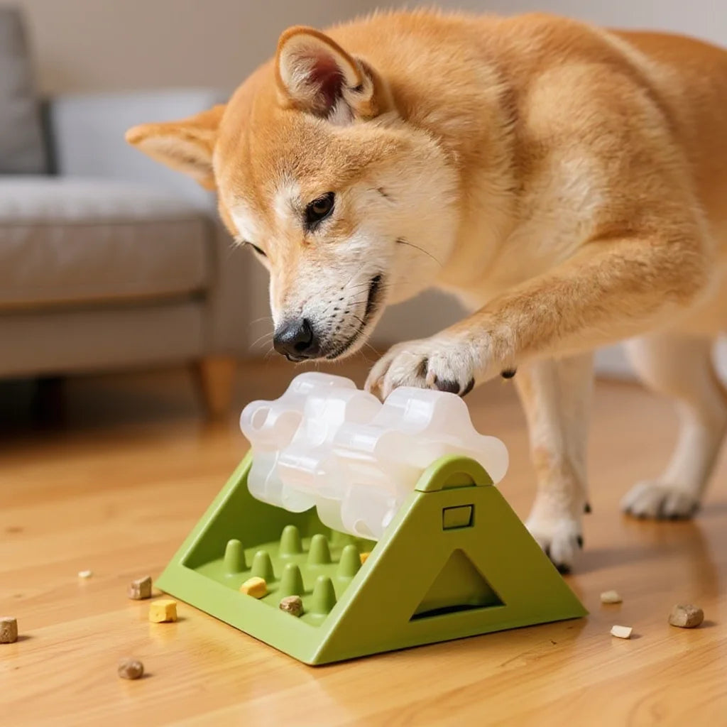 Interactive Dog Food Dispenser Toy - Puzzle Feeder with Leak-Proof Design