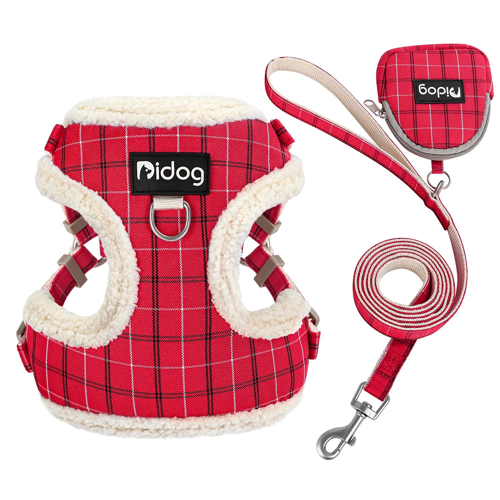 Dog Harness Leash Bag Set