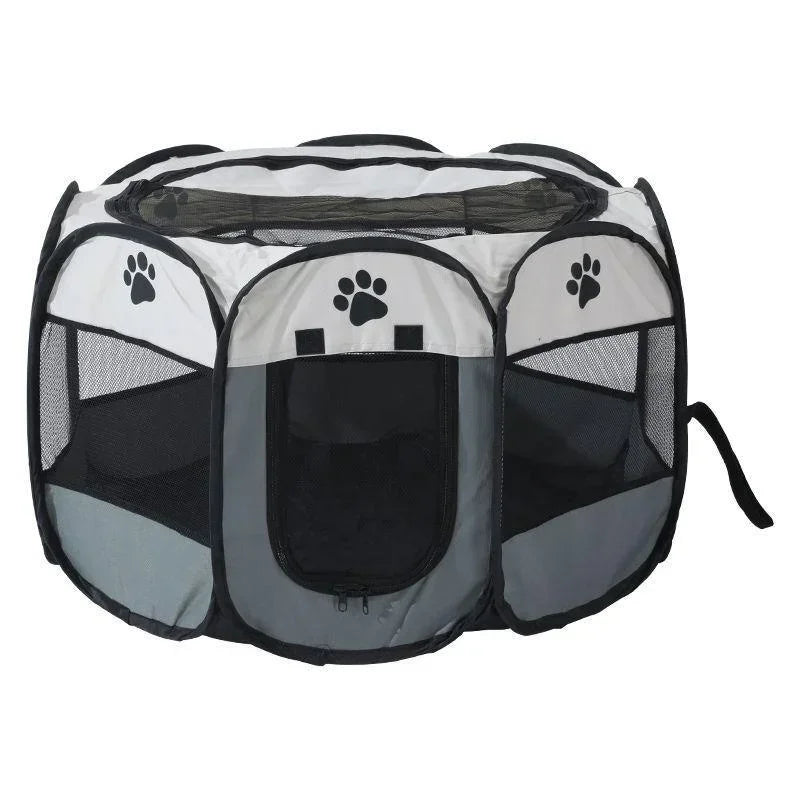 Portable Foldable Pet Tent Kennel Octagonal Fence Puppy Dog Shelter