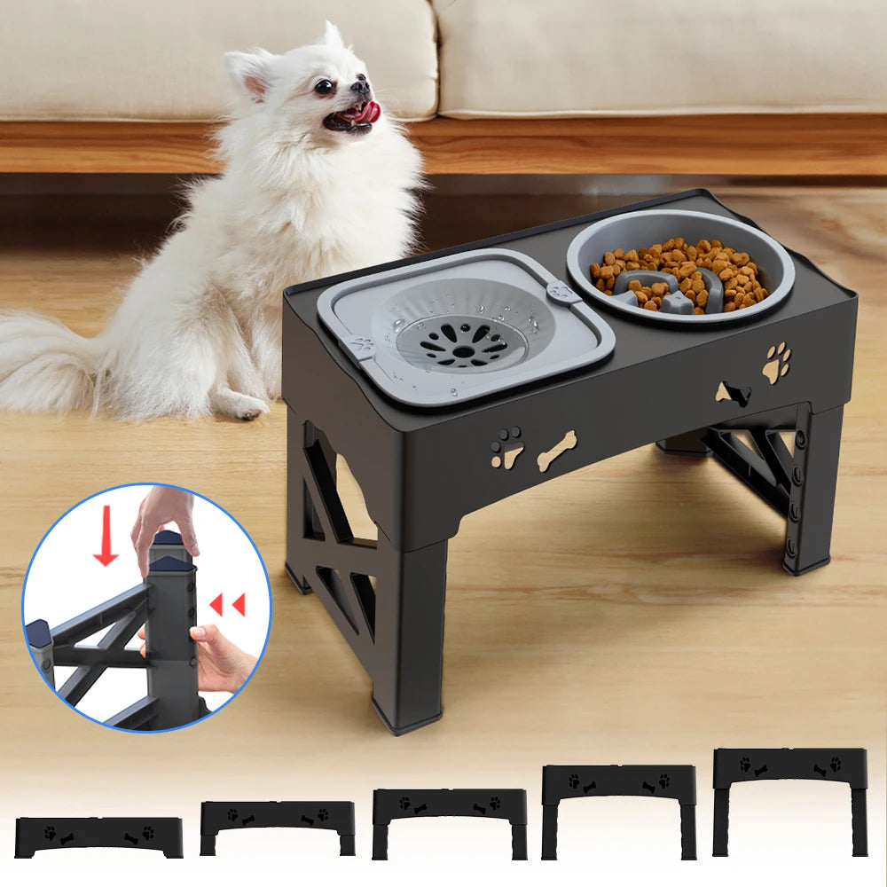 Adjustable Height Pet Feeder Stand