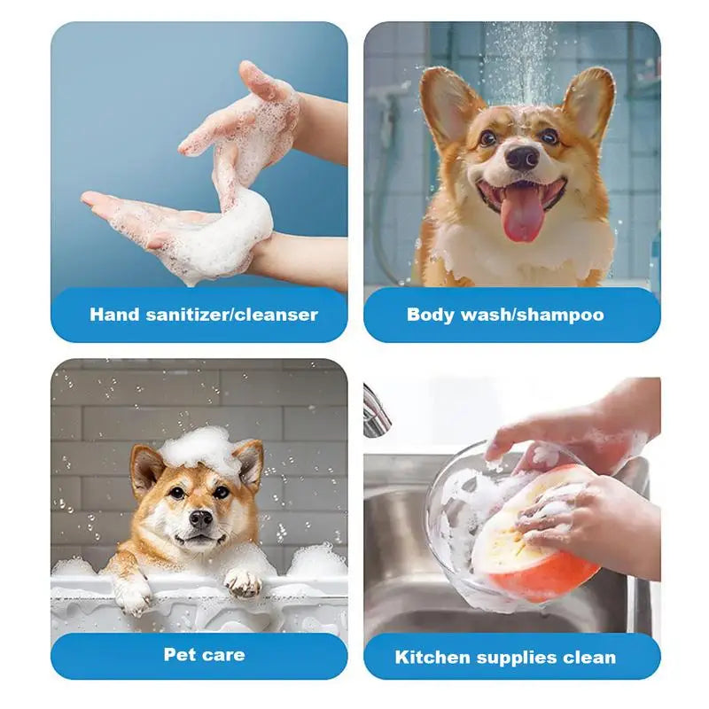 Dog Soap Foamer Dog Electric Foaming Shampoo Dispenser Pet Soap & Shampoo Sprayer
