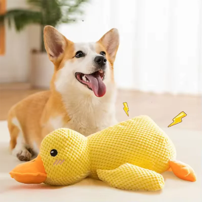 Plush Duck Squeaky Dog Toy