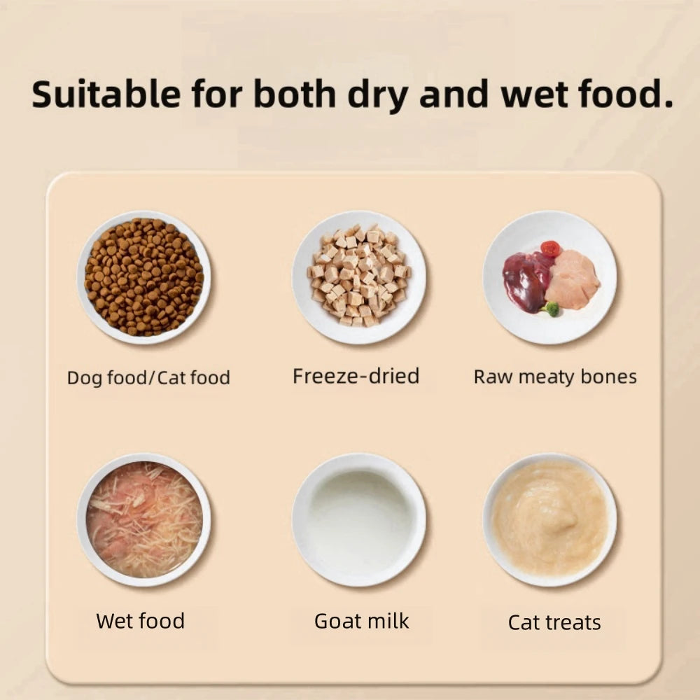 Dog Automatic Feeder Timed Quantification Separate Bowls for Dry Wet Feeding