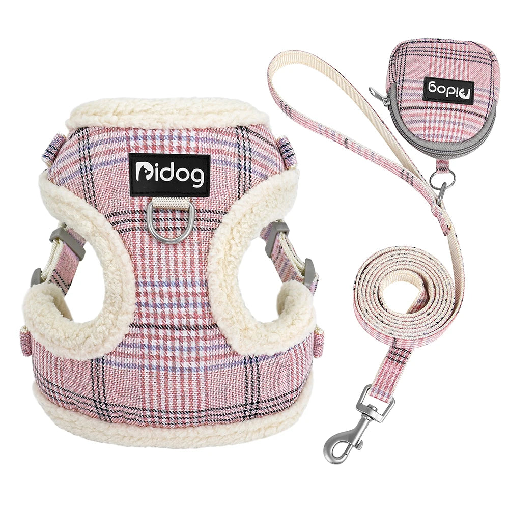 Dog Harness Leash Bag Set