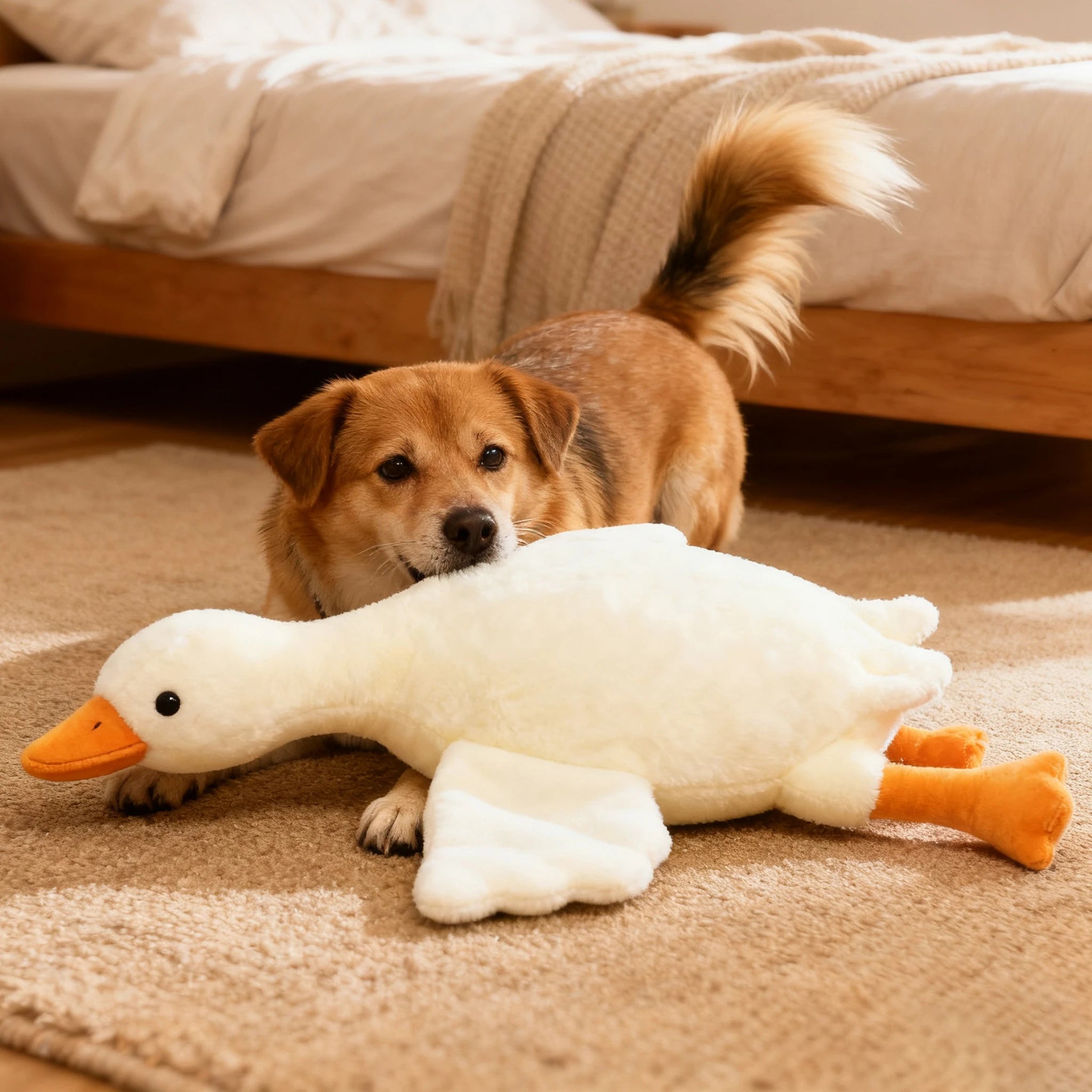 Soft Plush Goose Toy dog