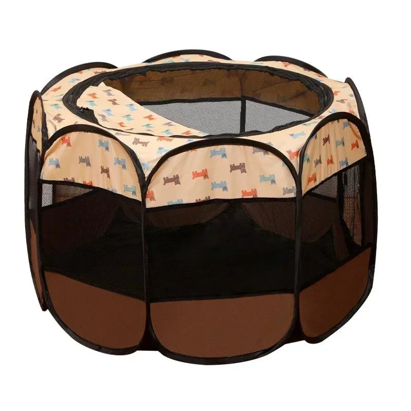 Portable Foldable Pet Tent Kennel Octagonal Fence Puppy Dog Shelter