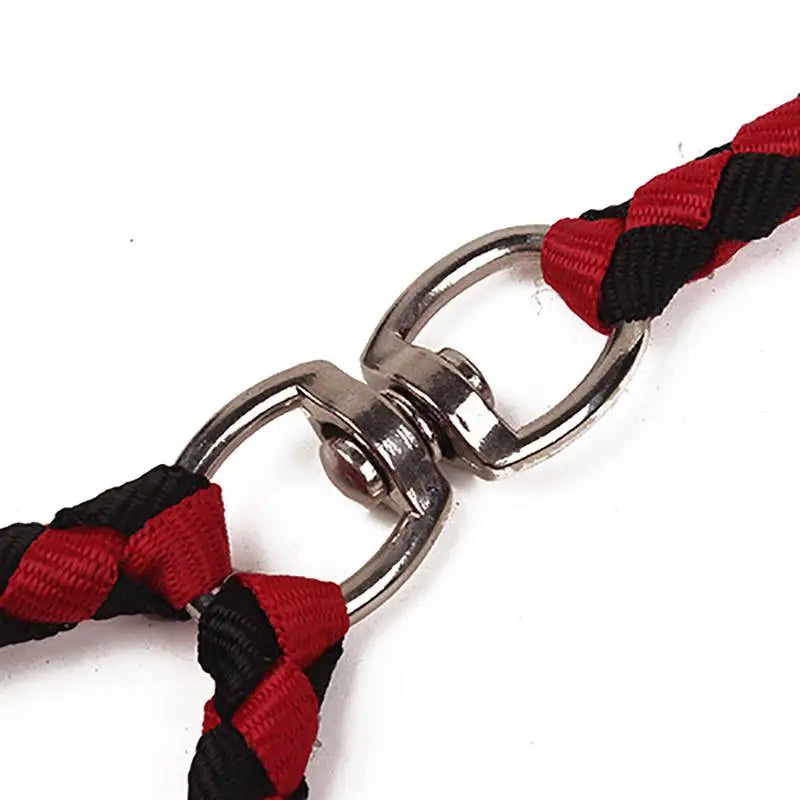 1.4m Dog Double Leash 2 Way Couplers Dog Leash Rope Elastic