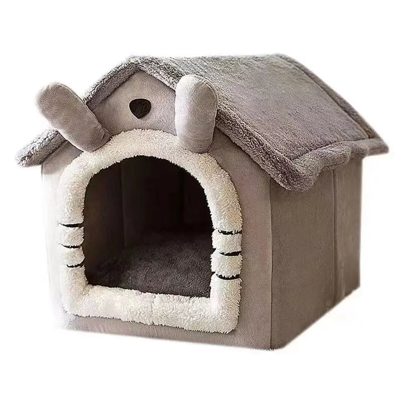 Indoor Warm Dog House Soft Pet Bed Tent House Dog Kennel