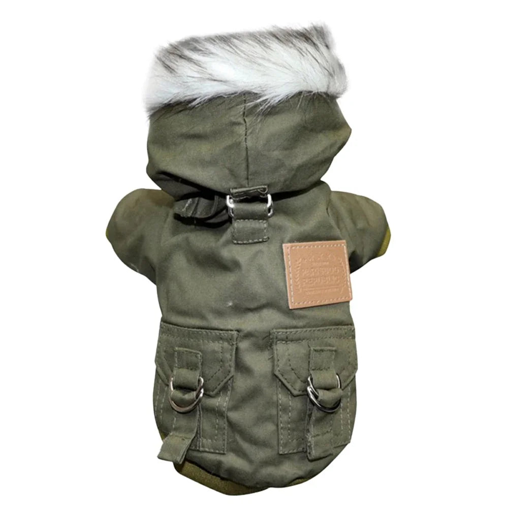 Winter Dog Jacket Hoodie
