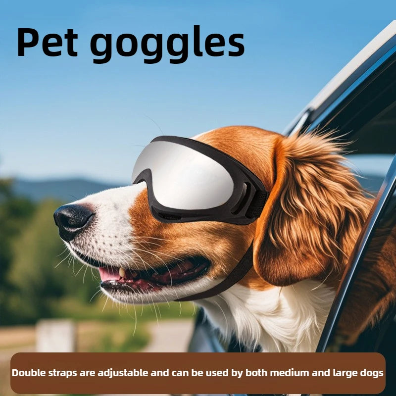 Dog Adjustable Dog Goggles Sunglasses Anti-UV Sun Glasses Eye Wear Protection