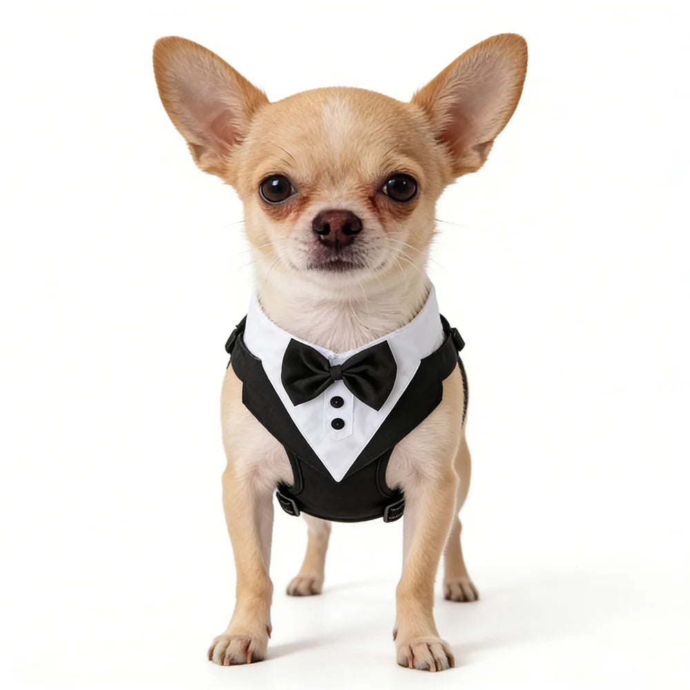 Dog Tuxedo for Wedding Outfit, Dog Suit and Tie Costumes for Birthday, Cosplay, Christmas Party,