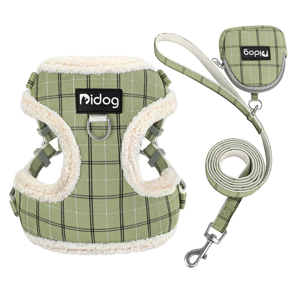 Dog Harness Leash Bag Set