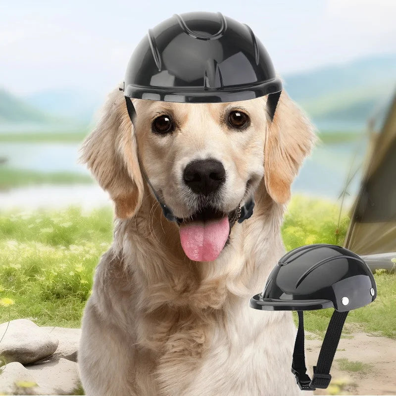 Puppy Motorcycle Helmet Adjustable Dog Safety Pet Headgear