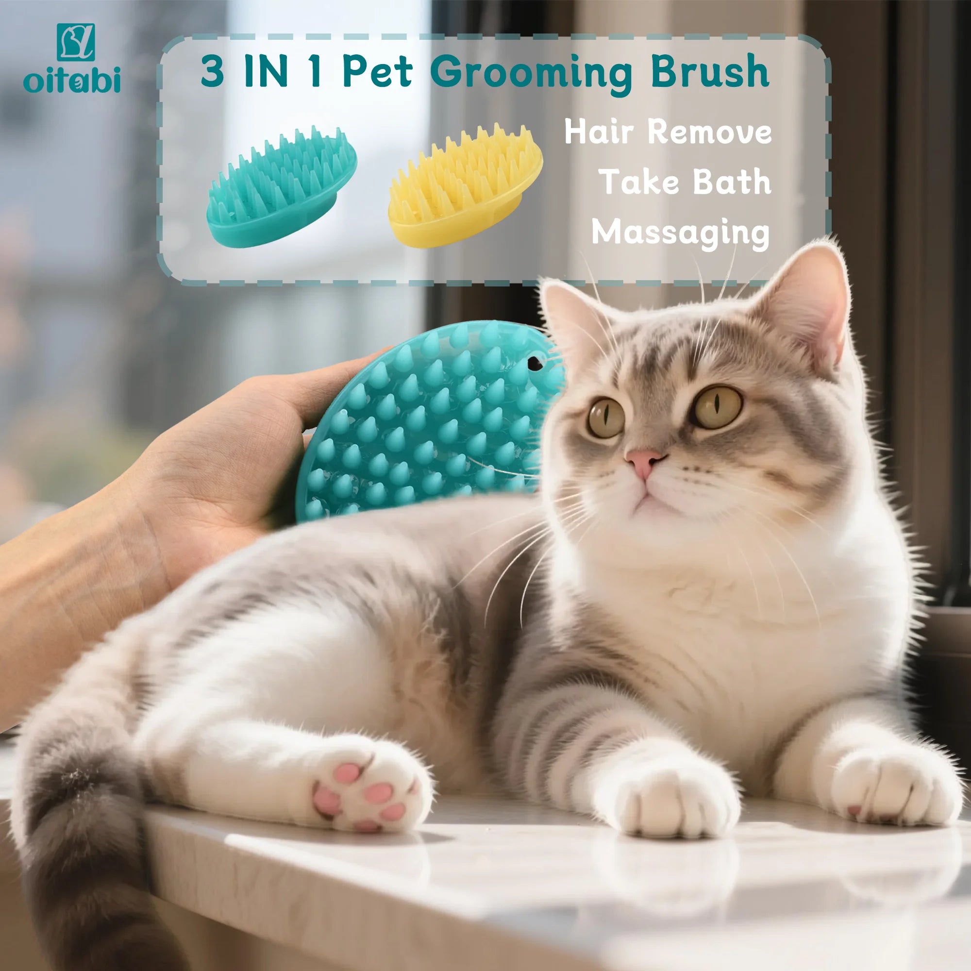 Soft Rubber Pet Brush