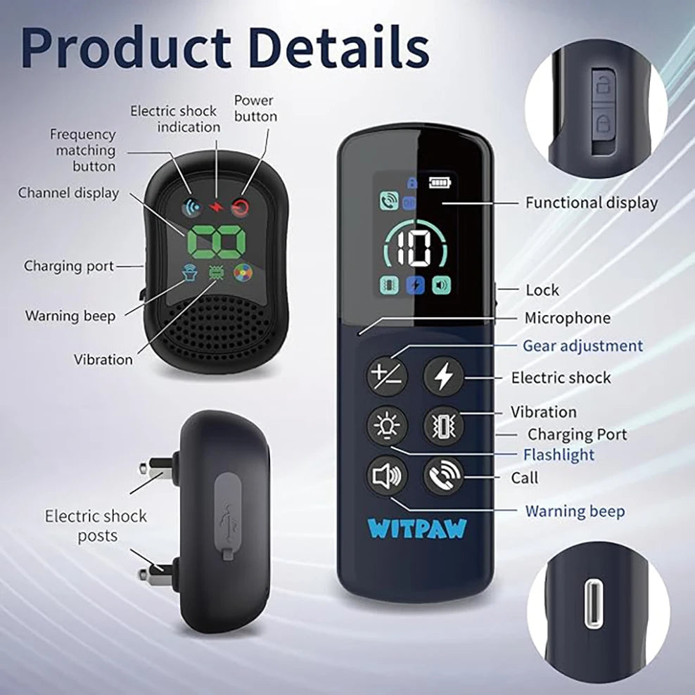 Dog Training Collar with Remote for Dogs 6500FT Remote Rechargeable Beep/Vibration/Shock/Remote Calling