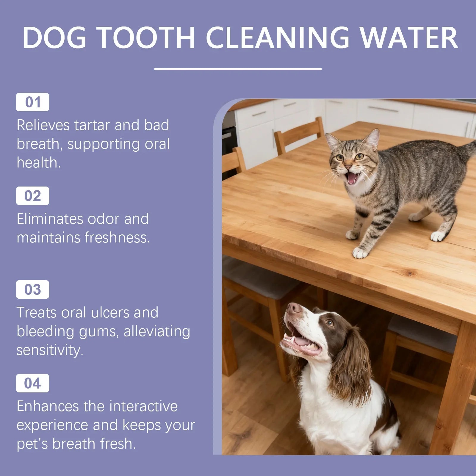 Drinkable Pet Water Additive Dental Care for Dogs Natural Oral Hygiene Freshens Breath