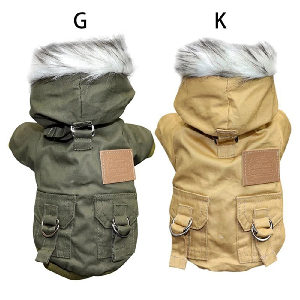 Winter Dog Jacket Hoodie