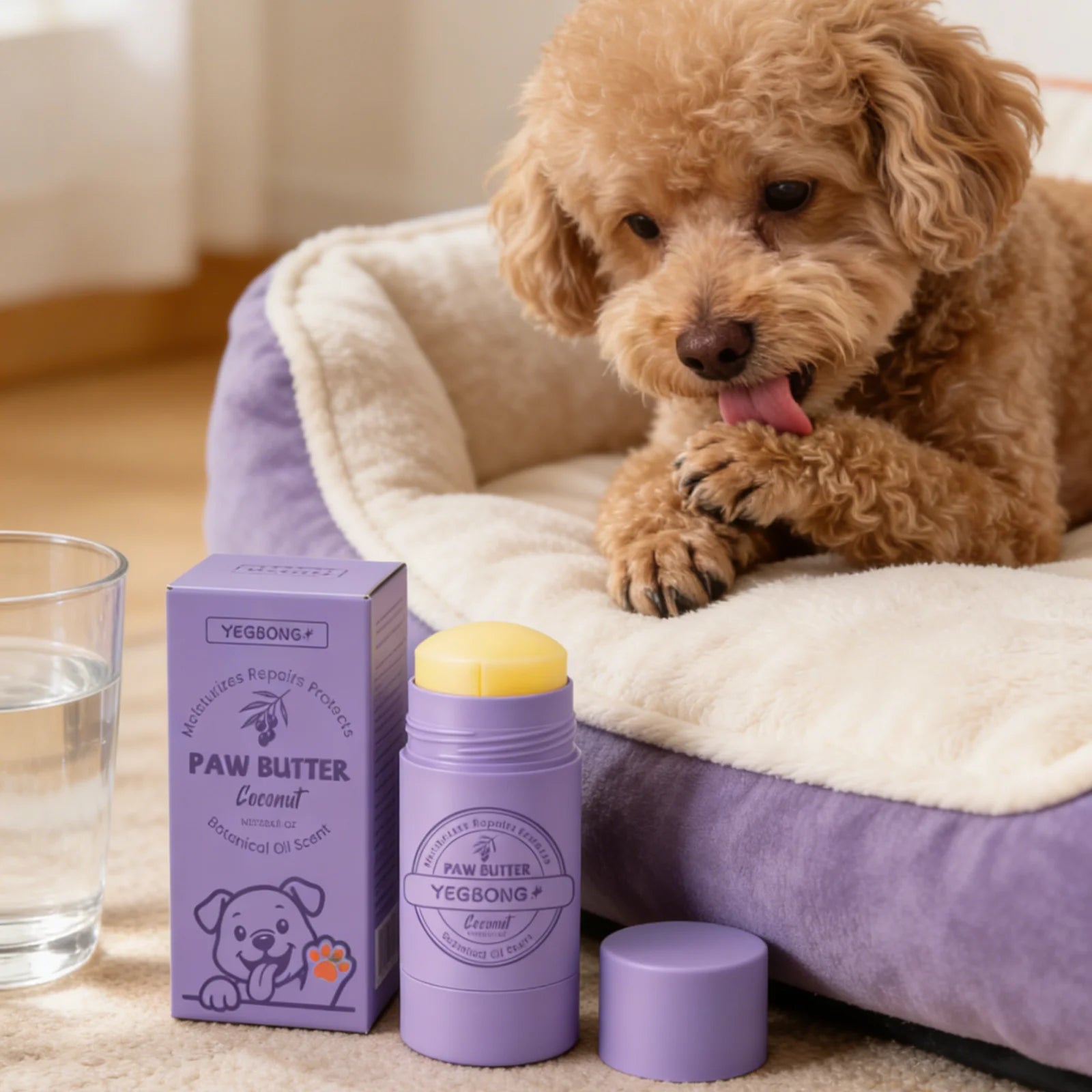 YEGBONG Paw Care Cream for Dogs Deep Moisturizing Improve Drying Not Slipping Coconut Oil