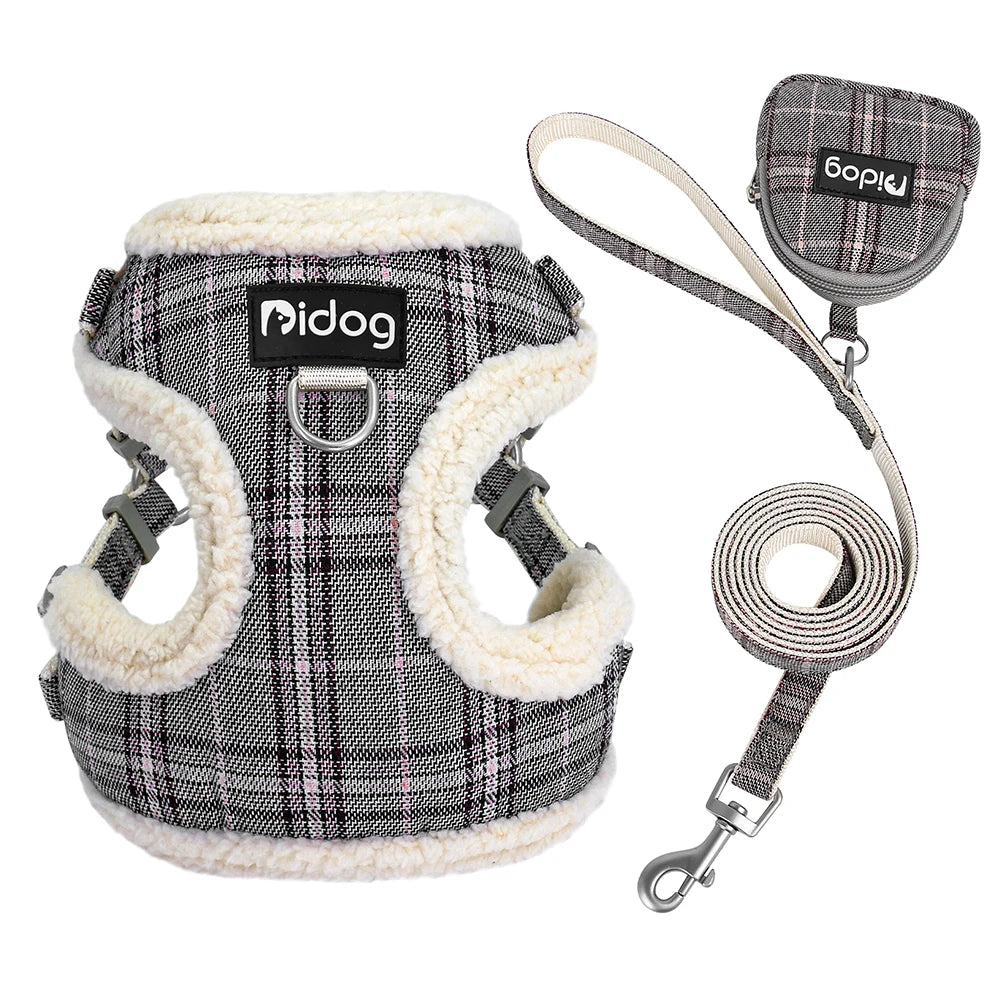 Dog Harness Leash Bag Set