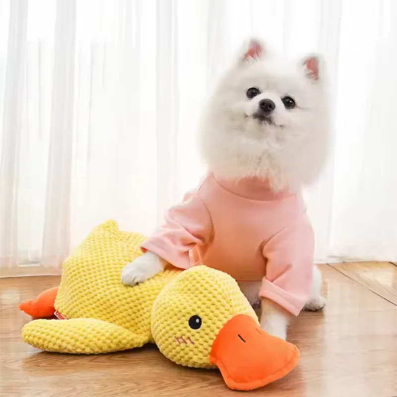 Plush Duck Squeaky Dog Toy