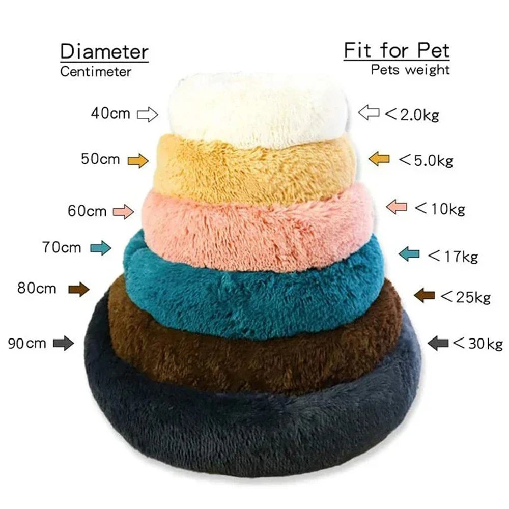 40-90cm 6 Sizes Round Pet Bed for Large Dog Bed Super Soft