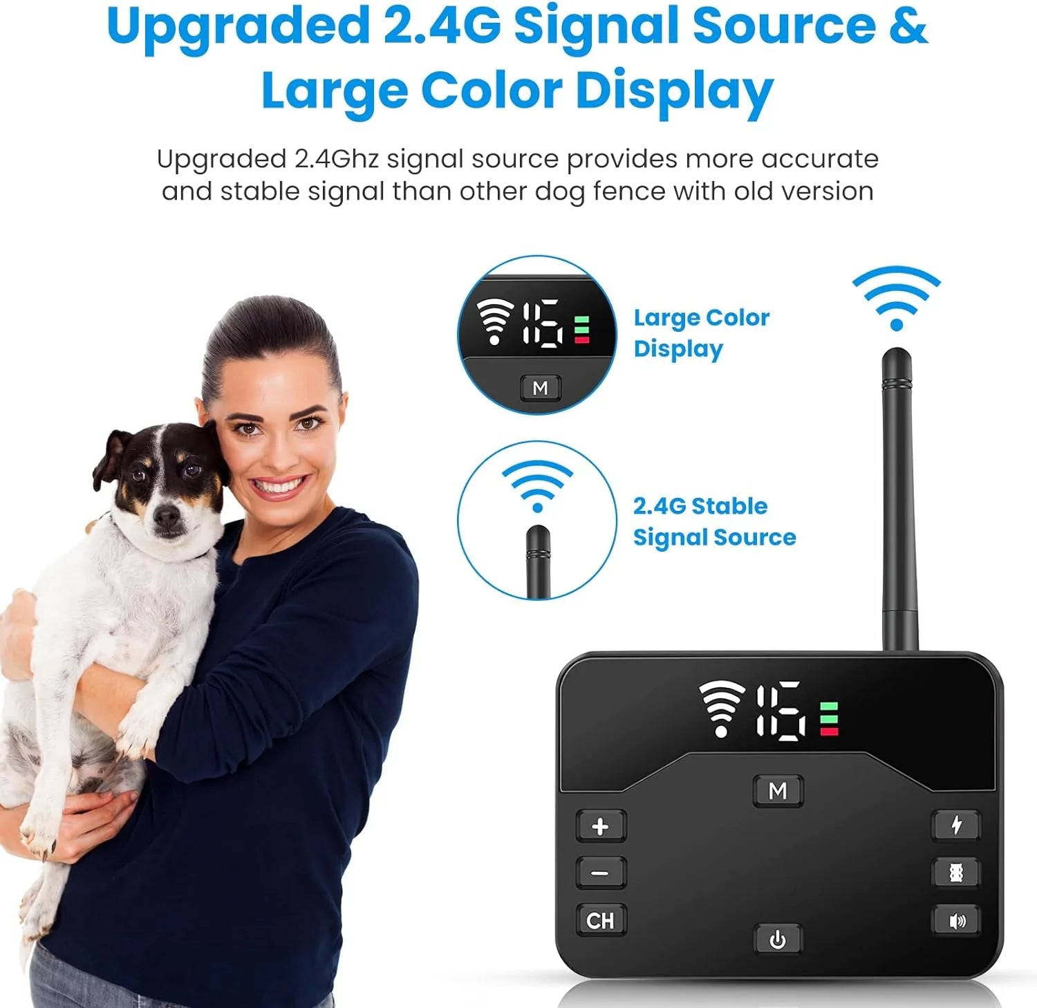 Electric Fence for 2 Dogs Shocks Training Collar Remote