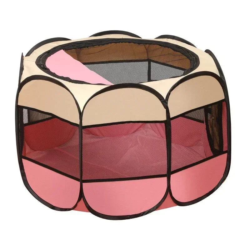 Portable Foldable Pet Tent Kennel Octagonal Fence Puppy Dog Shelter