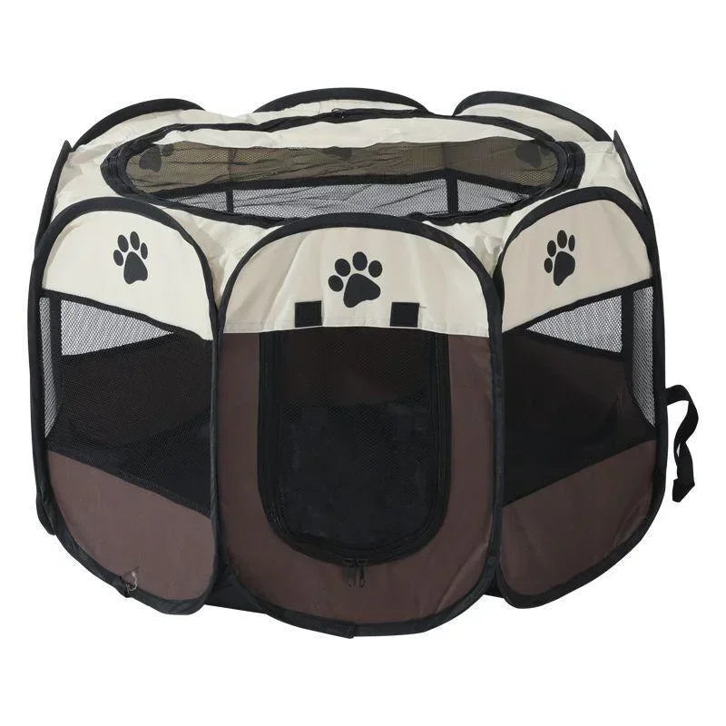 Portable Foldable Pet Tent Kennel Octagonal Fence Puppy Dog Shelter