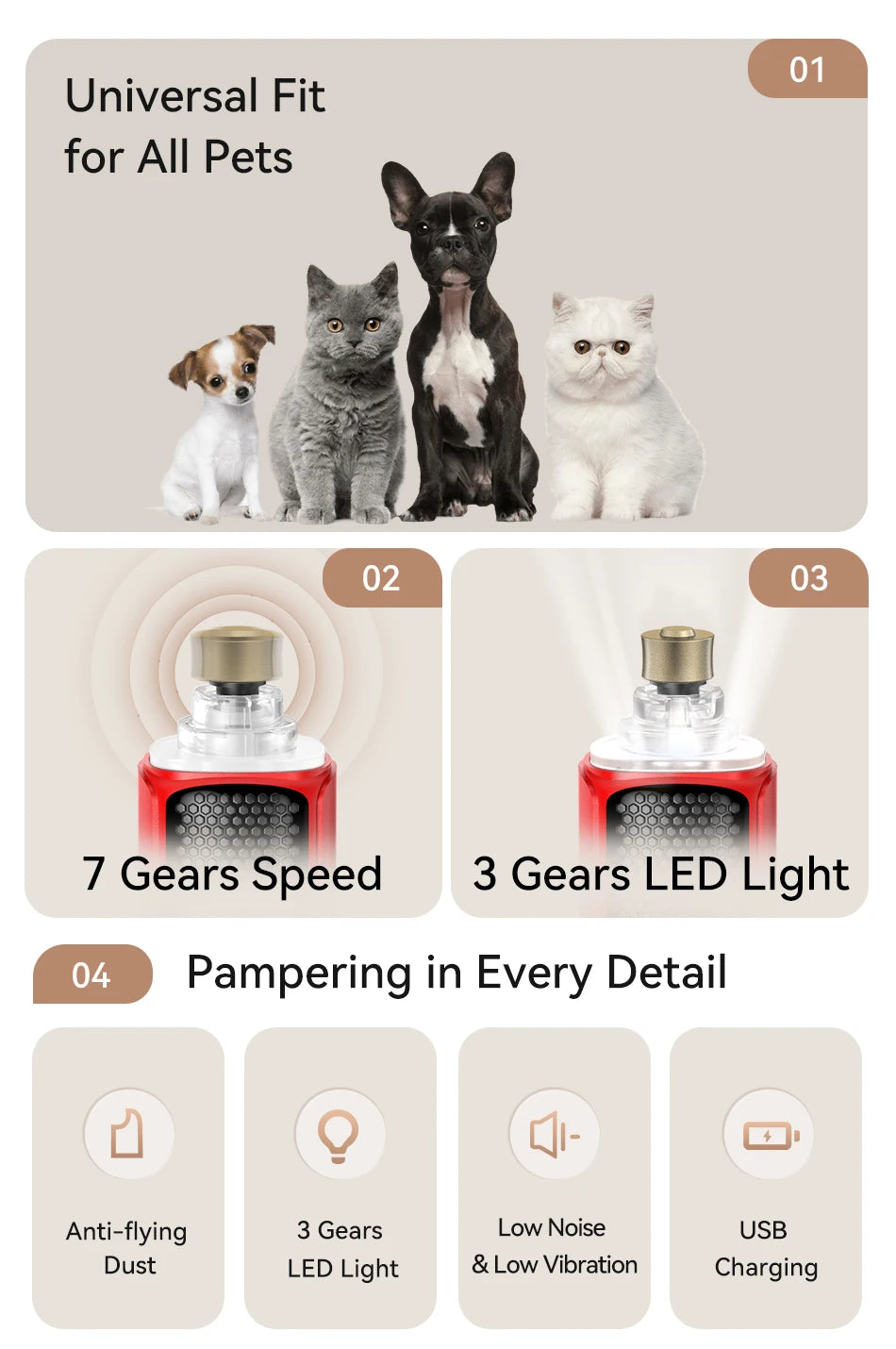 Electric Pet Nail Grinder