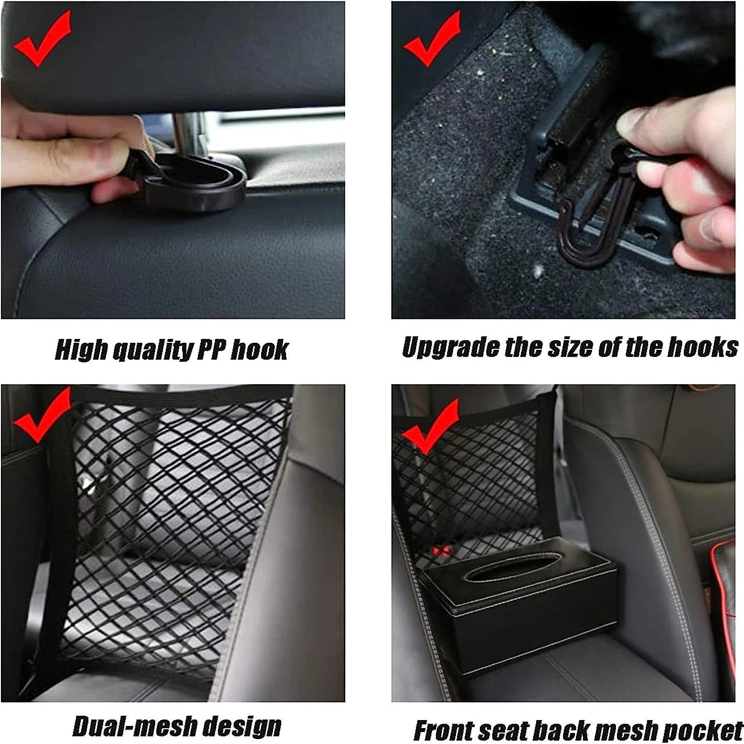 Car Barrier Dog Car Barrier with Automatic Safety Mesh Storage Bag