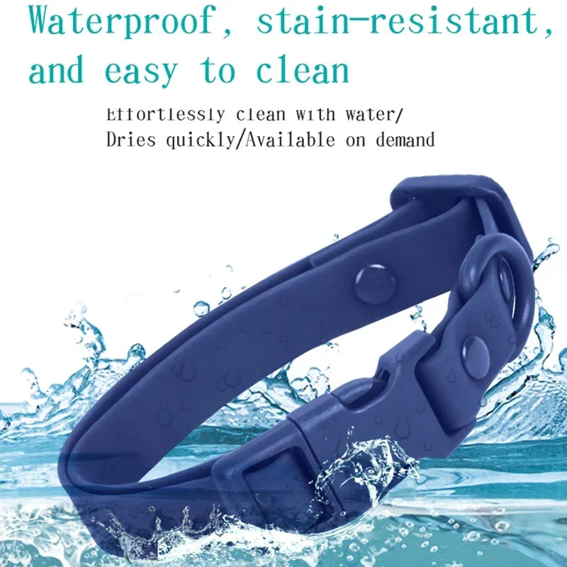 New Macaron Colored PVC Dog Collar Waterproof Dirt Resistant
