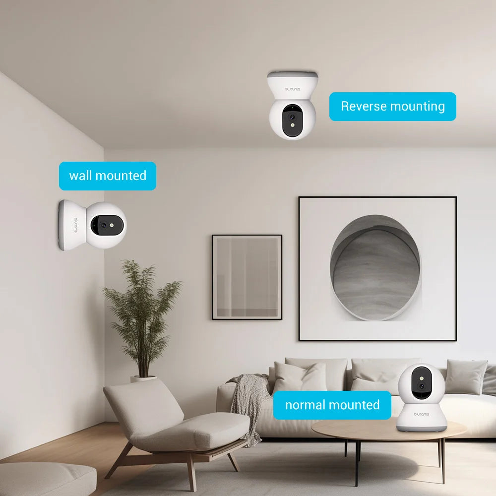 Pet Dog Camera 2K, 360° Indoor Security Camera, Dog Camera with Phone App