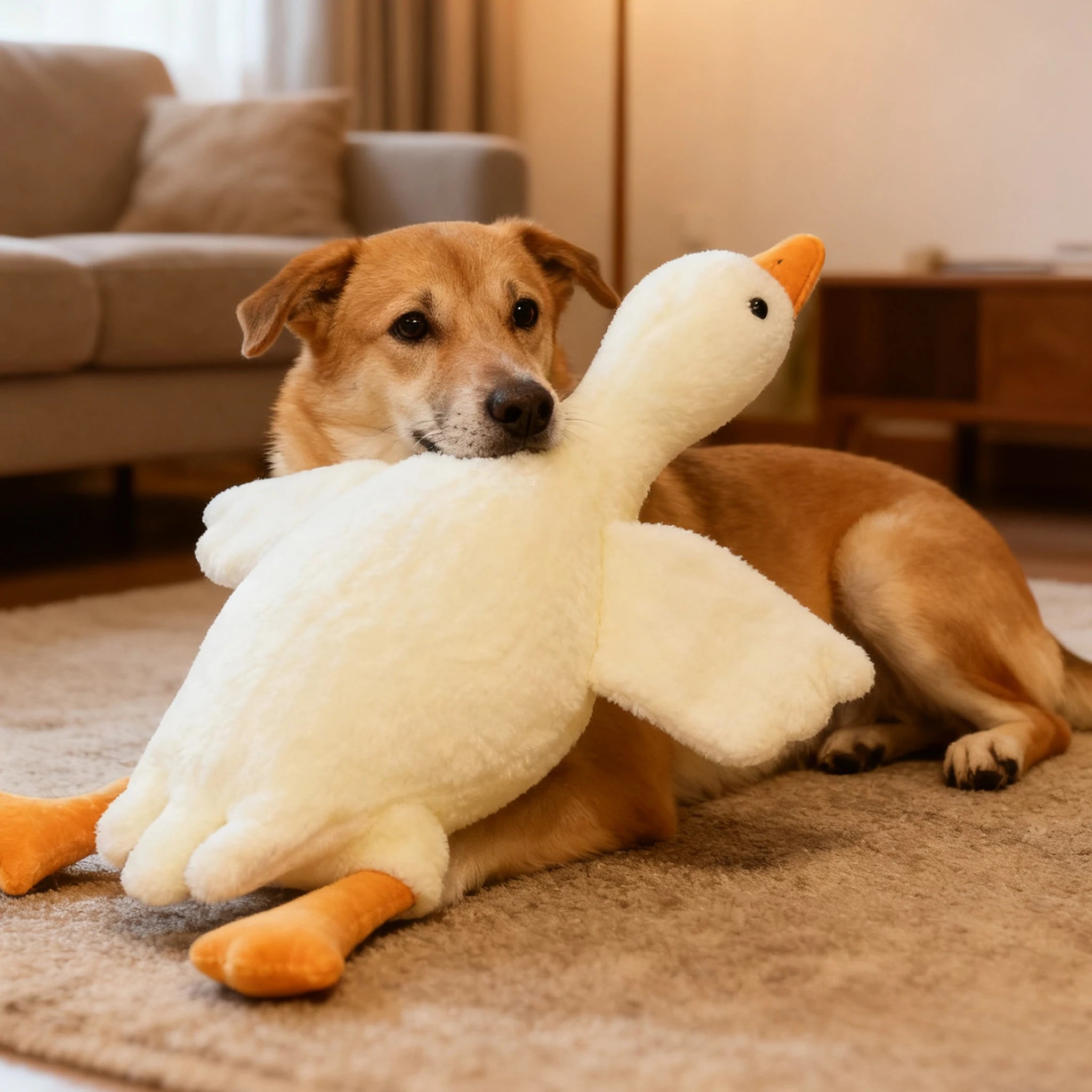 Soft Plush Goose Toy dog