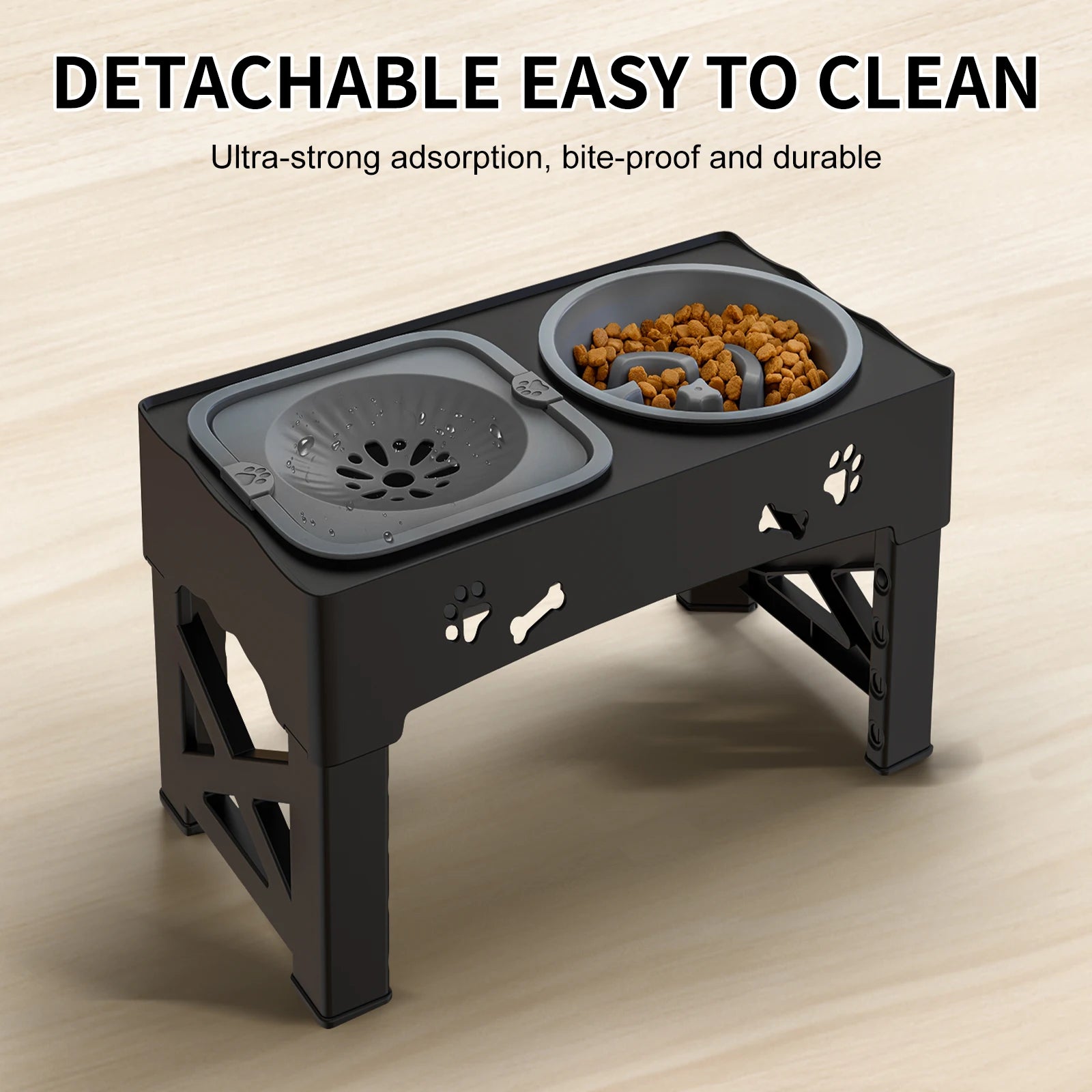 Adjustable Height Pet Feeder Stand