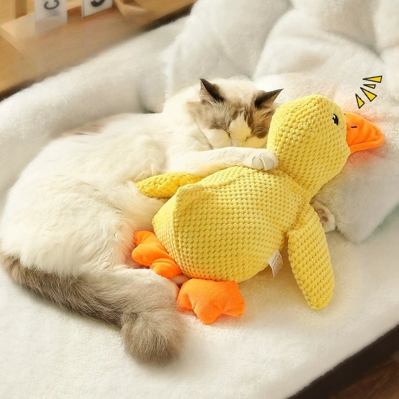 Plush Duck Squeaky Dog Toy