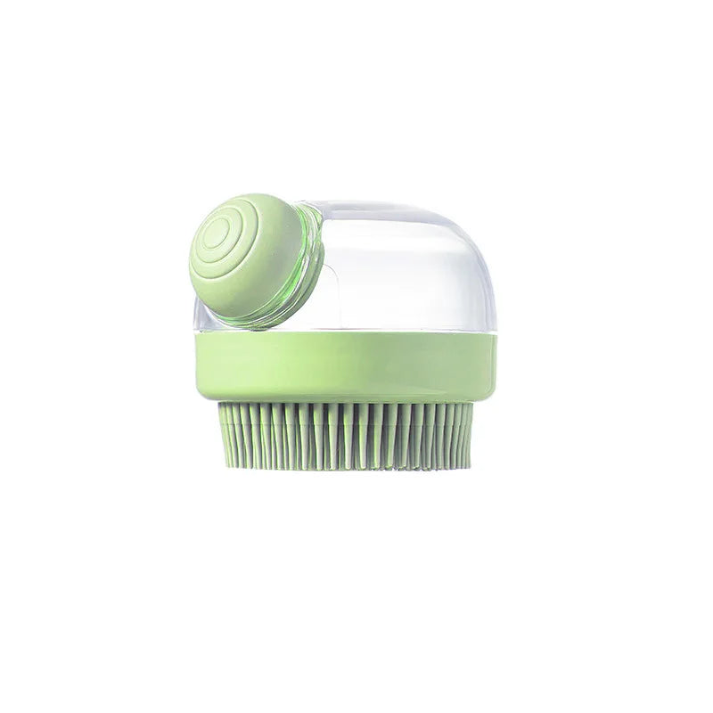 Dog Shower Brush Pet Dog Grooming Massage Bath Cleaning Brush with Shampoo Dispenser