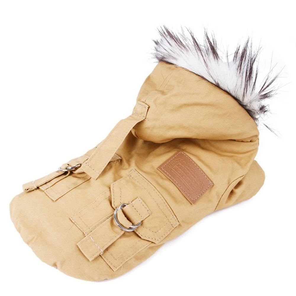 Winter Dog Jacket Hoodie